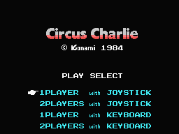 Circus Charlie Title Screen